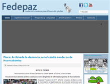 Tablet Screenshot of fedepaz.org